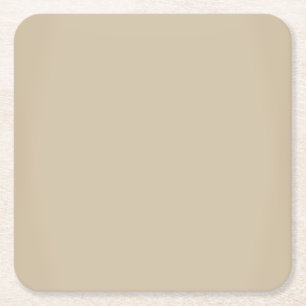 Modern Cream Ivory Customizable Square Paper Coaster