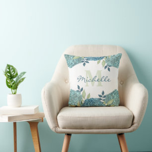 Modern Create Your Own Monogram Template Throw Pil Throw Pillow