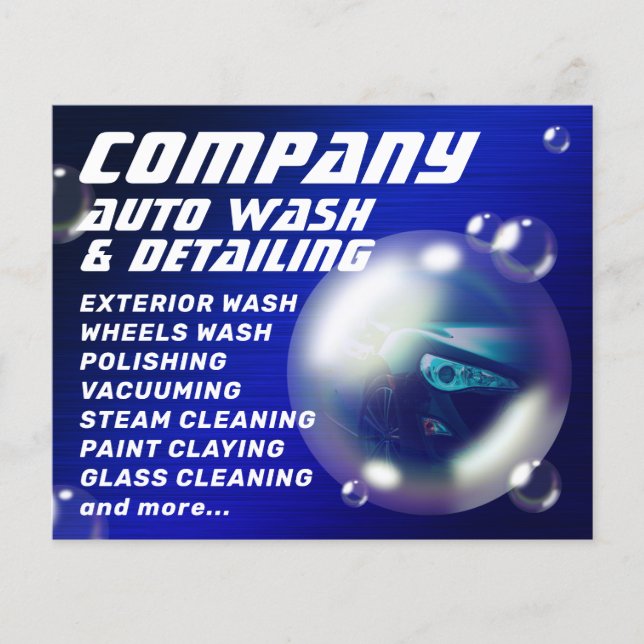 Modern creative bubble car flyer (Front)