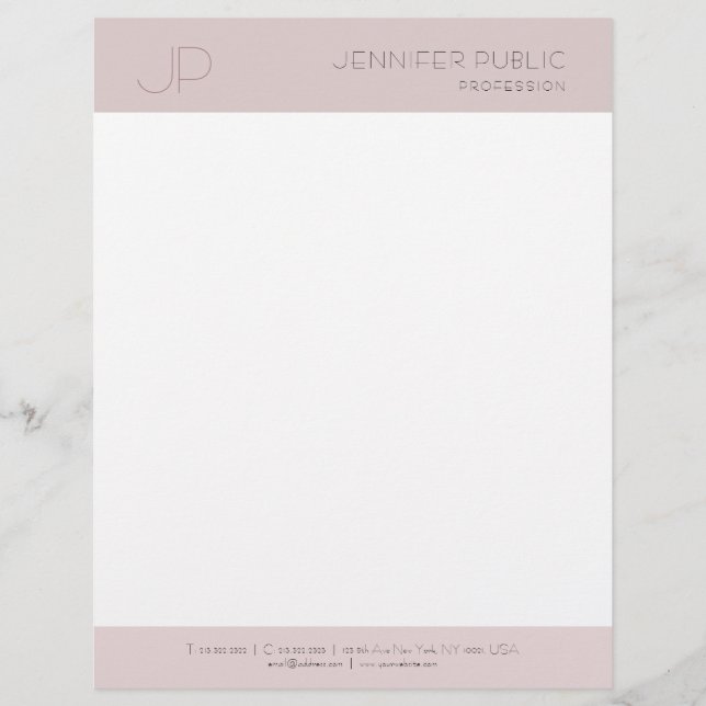 Modern Creative Colour Harmony Monogram Plain Elit Letterhead (Front)