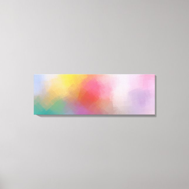 Modern Creative Colourful Abstract Art Red Yellow Canvas Print (Front)