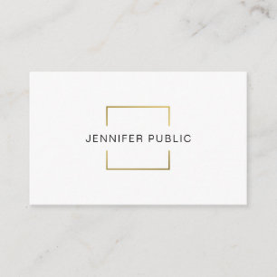 Modern Creative Design Gold White Professional Business Card