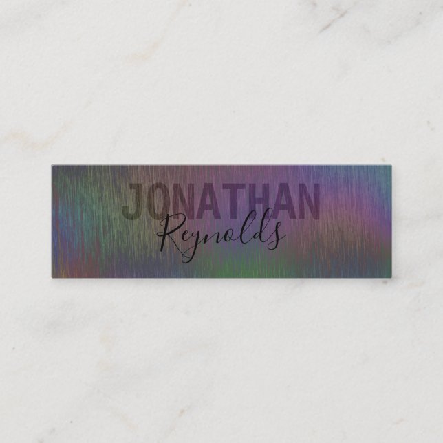 Modern Creative Holographic Metal - Business Card (Front)