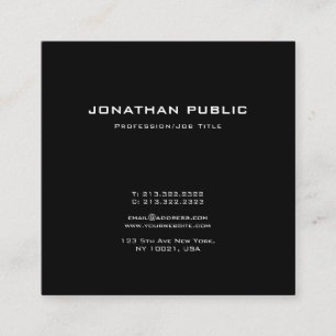 Modern Creative Minimalistic Design Trendy Plain Square Business Card