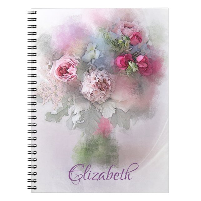 Modern Creative Oil Painting Flowers Elegant Notebook (Front)