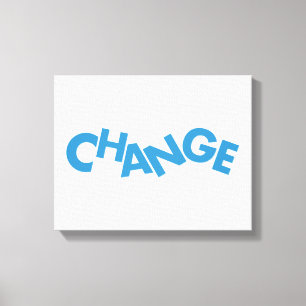 Modern, creative, playful graphic design of Change Canvas Print