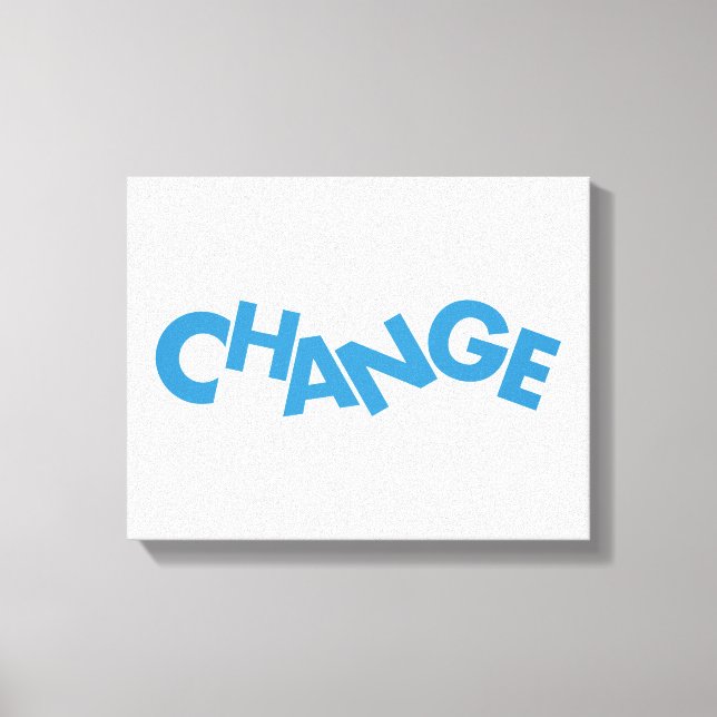 Modern, creative, playful graphic design of Change Canvas Print (Front)
