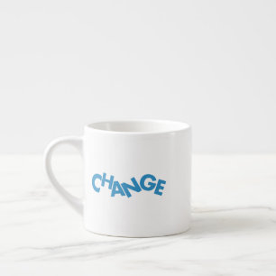 Modern, creative, playful graphic design of Change Espresso Cup