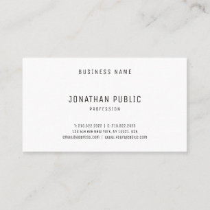 Modern Creative Professional Design Elegant Plain Business Card