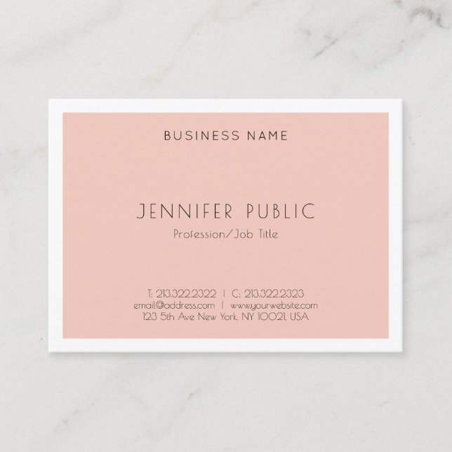 Modern Creative Simple Design Trendy Template Business Card (Front)