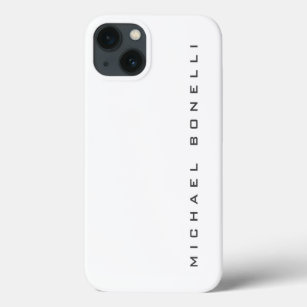 Modern Creative Trendy White Add Name iPhone 13 Case