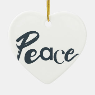 Modern, creative, urban, simple design of Peace Ceramic Ornament