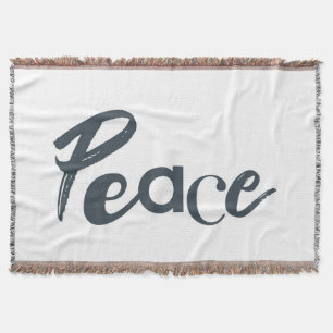 Modern, creative, urban, simple design of Peace Throw Blanket