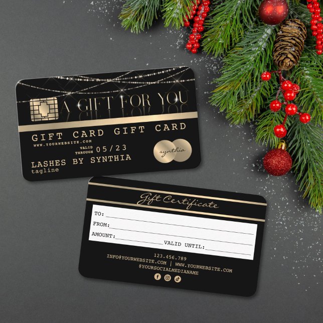 Modern Credit Card Gift Card Certificate  (Creator Uploaded)