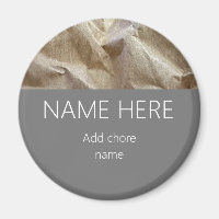 Modern Crinkled Paper Name Chore