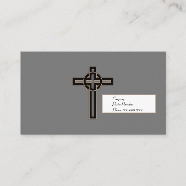 Modern Cross Business Card (Front)