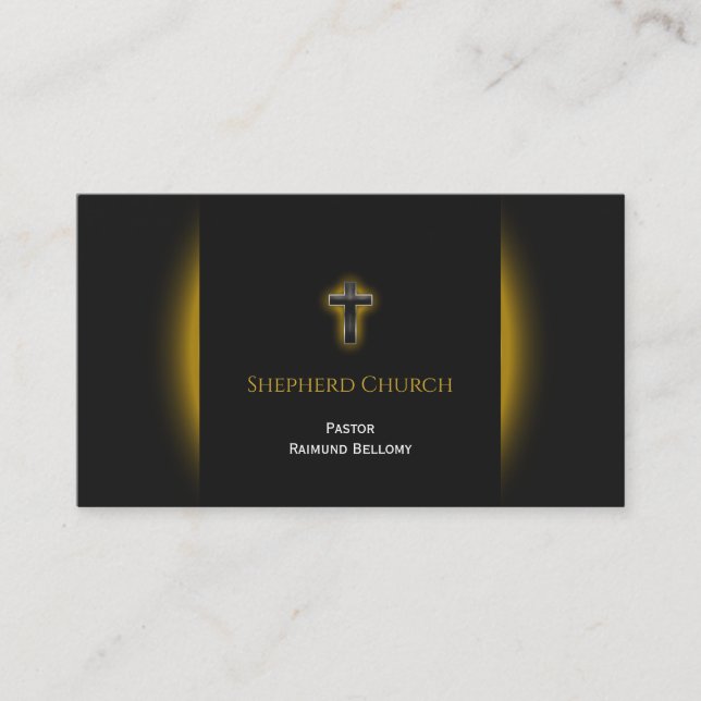 Modern Cross Business Card (Front)