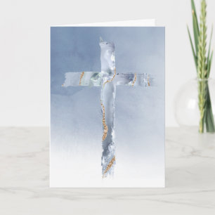 modern cross religious card