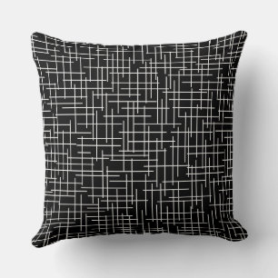 Modern Crosshatch burlap texture pattern Throw Pillow