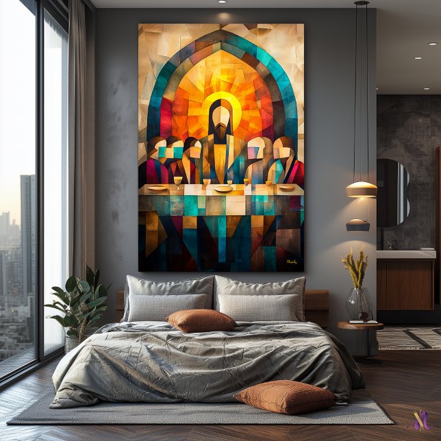 Modern Cubist Vision of The Last Supper Canvas Print (Creator Uploaded)