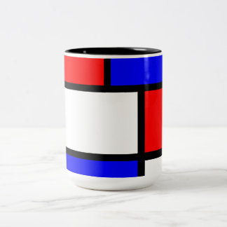 Modern cup Mondrian style