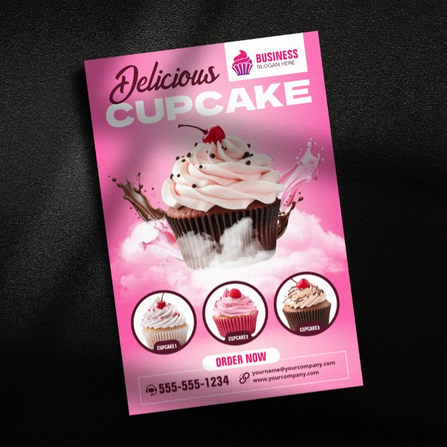 Modern Cupcake Bakery Shop Pastry Dessert Cake Flyer (Creator Uploaded)