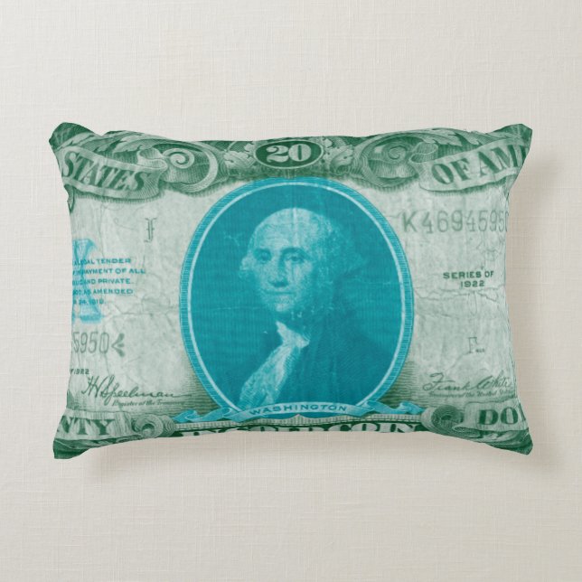 Modern Currency V Decorative Pillow (Front)