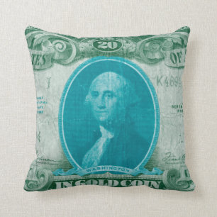 Modern Currency V Throw Pillow