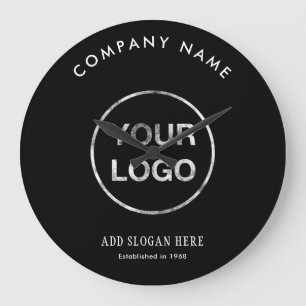 Modern Curve Logo Design Company Large Clock