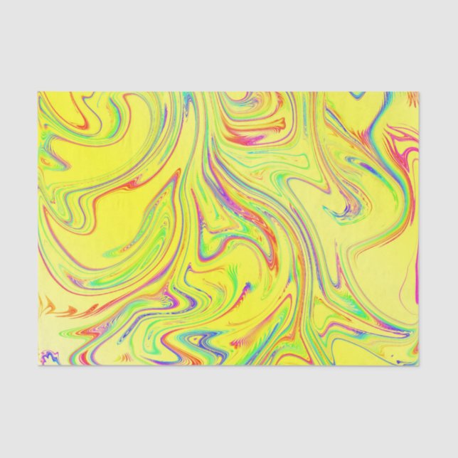 modern curved pattern with different fractal tissue paper (Front)