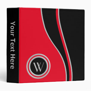 Modern Curves Monogrammed Office Binder