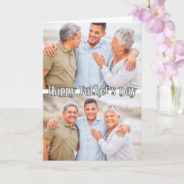 Modern Custom 2-photos Template Father's Day (Orchid)