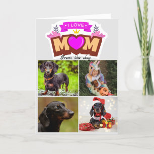 Modern custom 4 photo collage Mother's Day Thank You Card