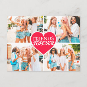 Modern Custom 4-photo Template Collage Postcard