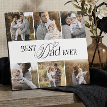 Modern Custom 6 photo Collage Best Dad Ever