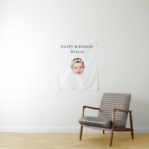 Modern Custom Birthday Personalized Party Tapestry