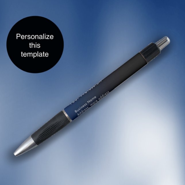 Modern Custom Blue Gradient Business Promotional Pen (Add your name and custom text to this modern blue gradient profession promotional pen.
)