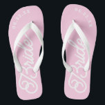 Modern Custom Bridal Wedding Colour Flip Flops<br><div class="desc">These flip flops are perfect for the soon-to-be Mrs! Customize with your wedding date and wedding colours.</div>