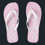 Modern Custom Bridal Wedding Colour Flip Flops<br><div class="desc">These flip flops are perfect for the soon-to-be Mrs! Customize with your wedding date and wedding colours.</div>