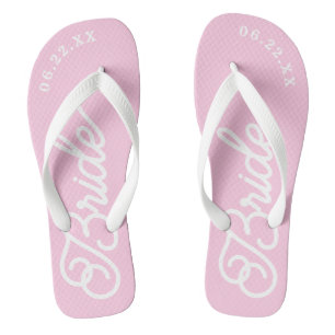 Modern Custom Bridal Wedding Colour Flip Flops
