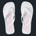 Modern Custom Bridal Wedding Colour Flip Flops<br><div class="desc">These flip flops are perfect for the soon-to-be Mrs! Customize with your wedding date and wedding colours.</div>