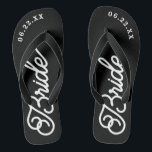 Modern Custom Bridal Wedding Colour Flip Flops<br><div class="desc">These flip flops are perfect for the soon-to-be Mrs! Customize with your wedding date and wedding colours.</div>