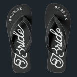 Modern Custom Bridal Wedding Colour Flip Flops<br><div class="desc">These flip flops are perfect for the soon-to-be Mrs! Customize with your wedding date and wedding colours.</div>