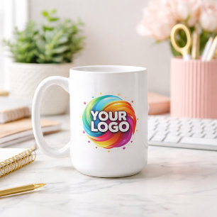 Modern Custom Business Logo Branded Large Coffee Mug