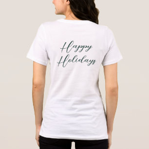 Modern Custom Business Logo Christmas Holiday Tri-Blend Shirt