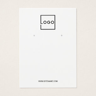 Modern Custom Business Logo Earring Display Cards