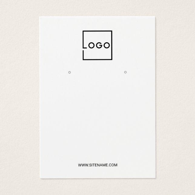 Modern Custom Business Logo Earring Display Cards (Devant)