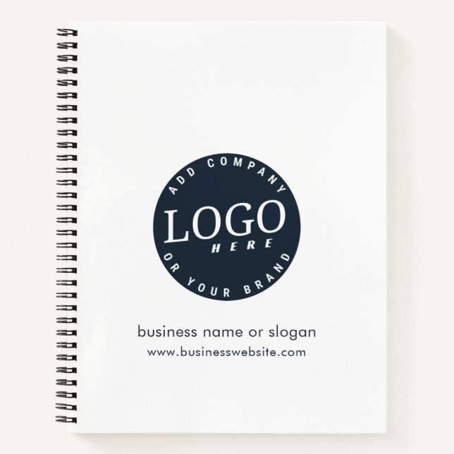 Modern Custom Business Logo Minimalist Notebook (Front)