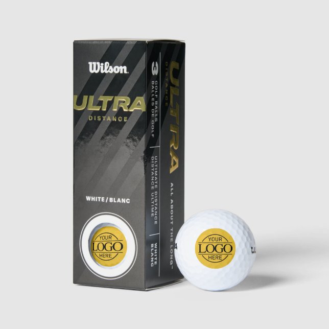 Modern Custom Business Logo Yellow Branded  Golf Balls (Packaging)