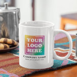 Modern Custom Business Promotional Logo Coffee Mug<br><div class="desc">Modern corporate company mug featuring your logo,  business name and website address. Perfect for around the office,  events or promotional giveaways.</div>